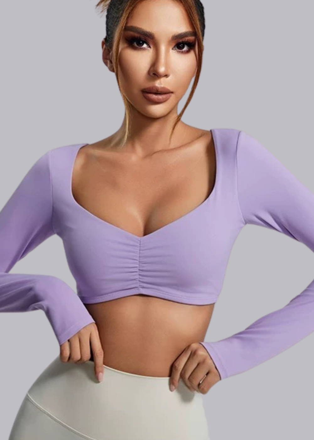 Long Sleeve T-shirt - Built-in Bra - Elena