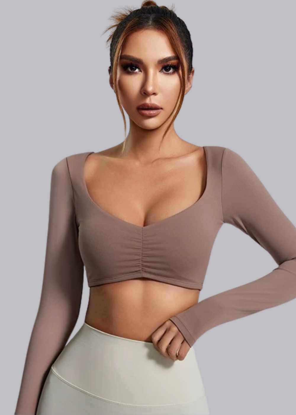 Long Sleeve T-shirt - Built-in Bra - Elena