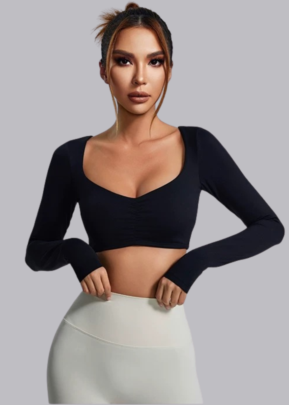 Long Sleeve T-shirt - Built-in Bra - Elena