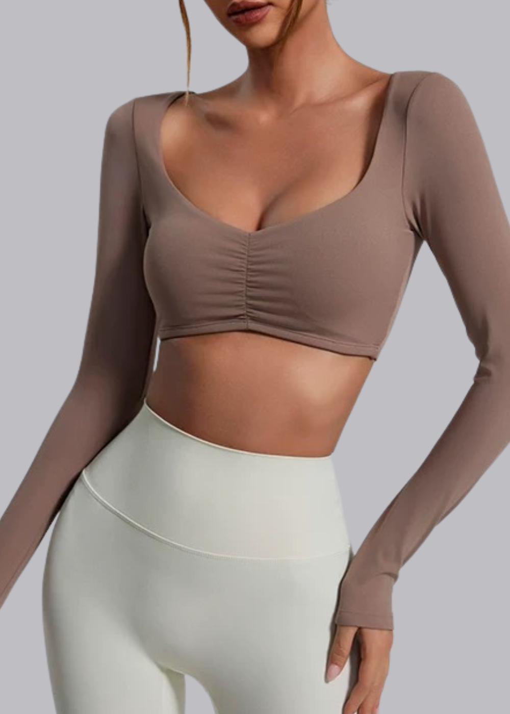 Long Sleeve T-shirt - Built-in Bra - Elena