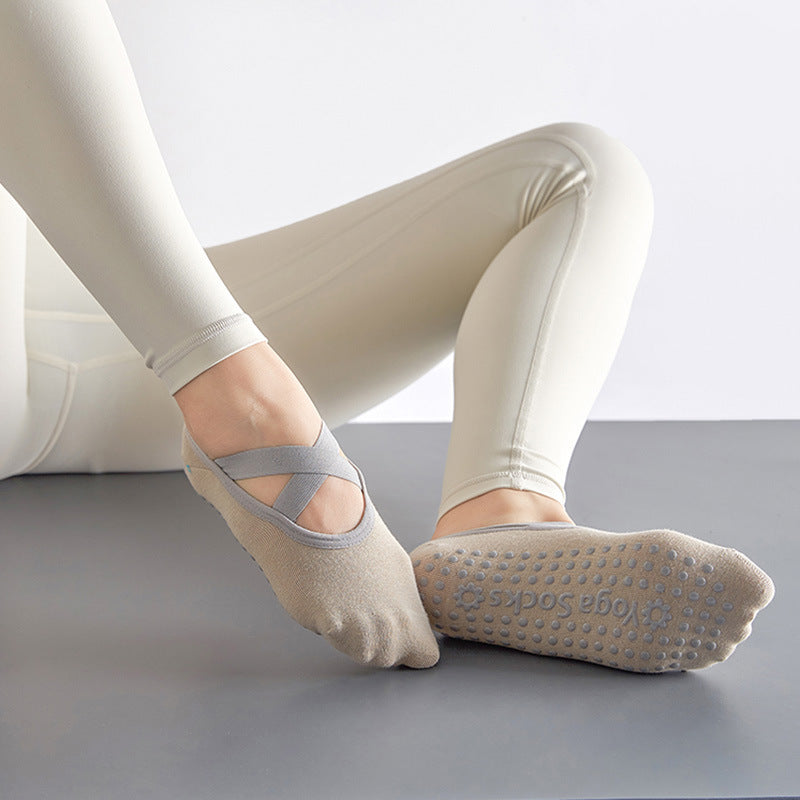 Chaussettes Yoga Pilates Antidérapantes Lot 4 Chaussettes Antidérapantes HYCLES - Yoga, Pilates, Barre Et Maison Chaussettes Sport Adhérence