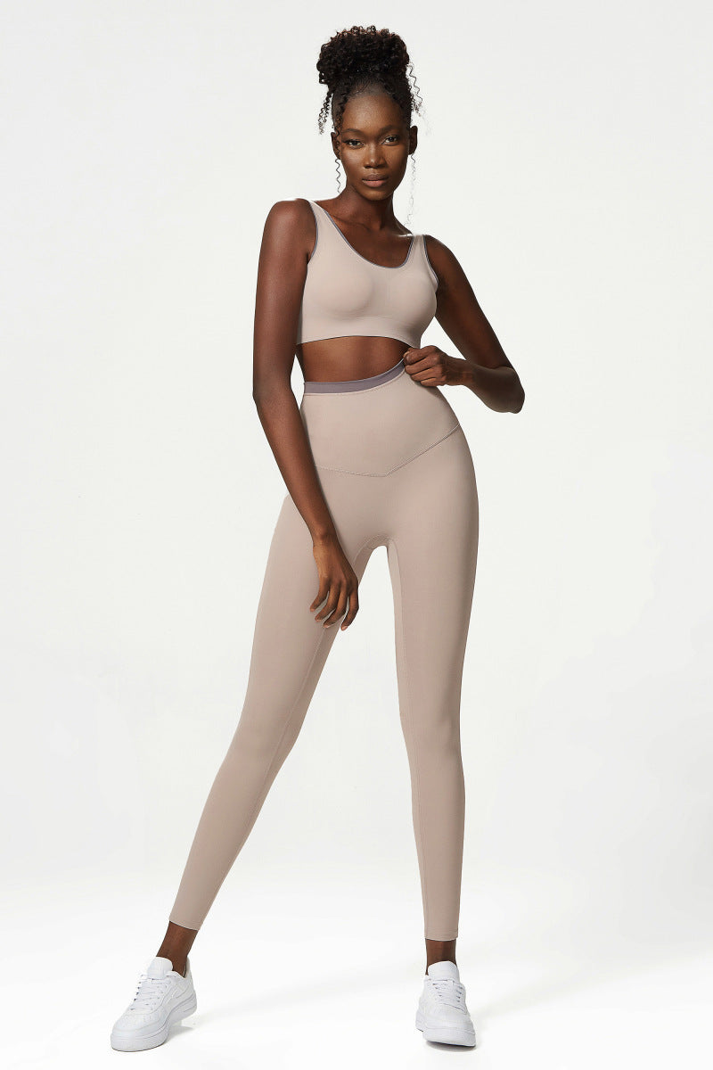 Seamless™ Hautfarbenes Set mit hoher Taille
