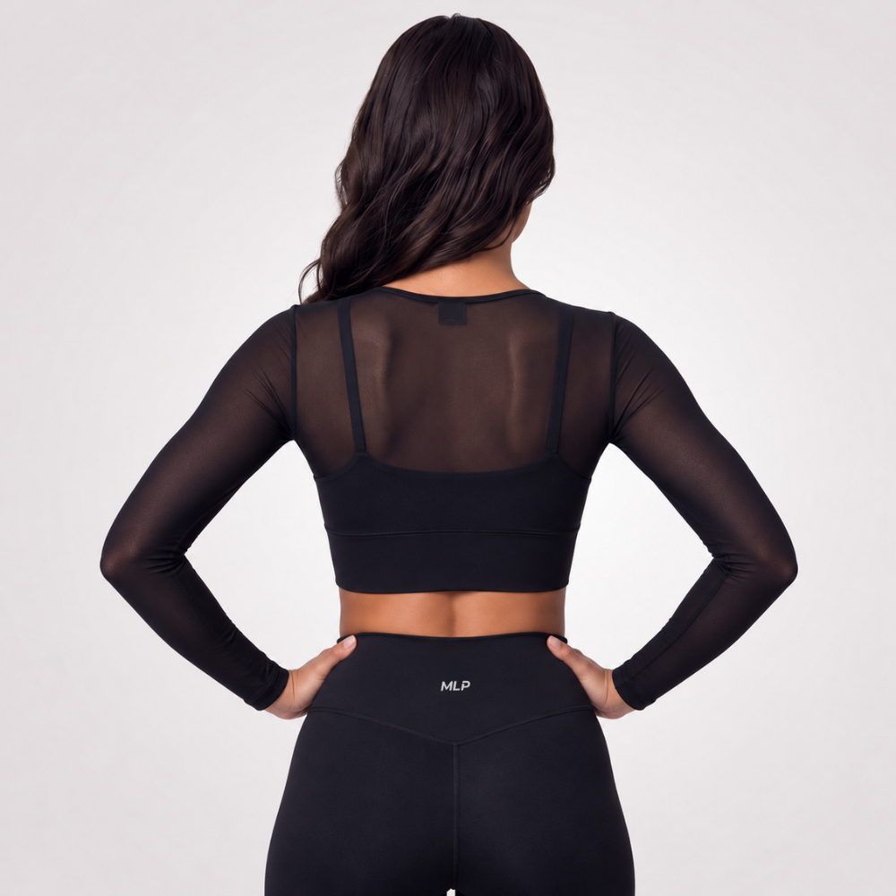 Top - Fitform - Langarm - Integrierter Sport-BH