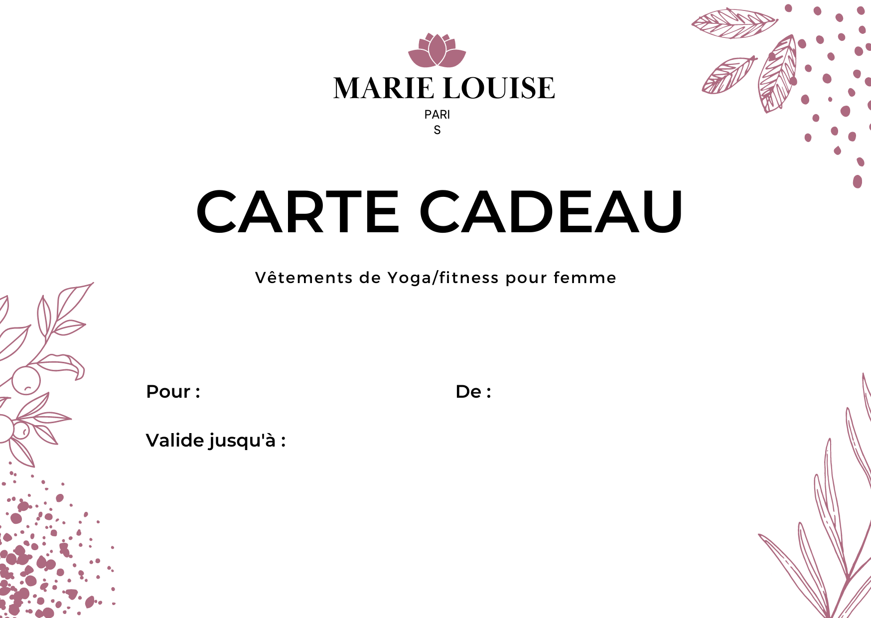 Marie Louise Paris Gift Card €150