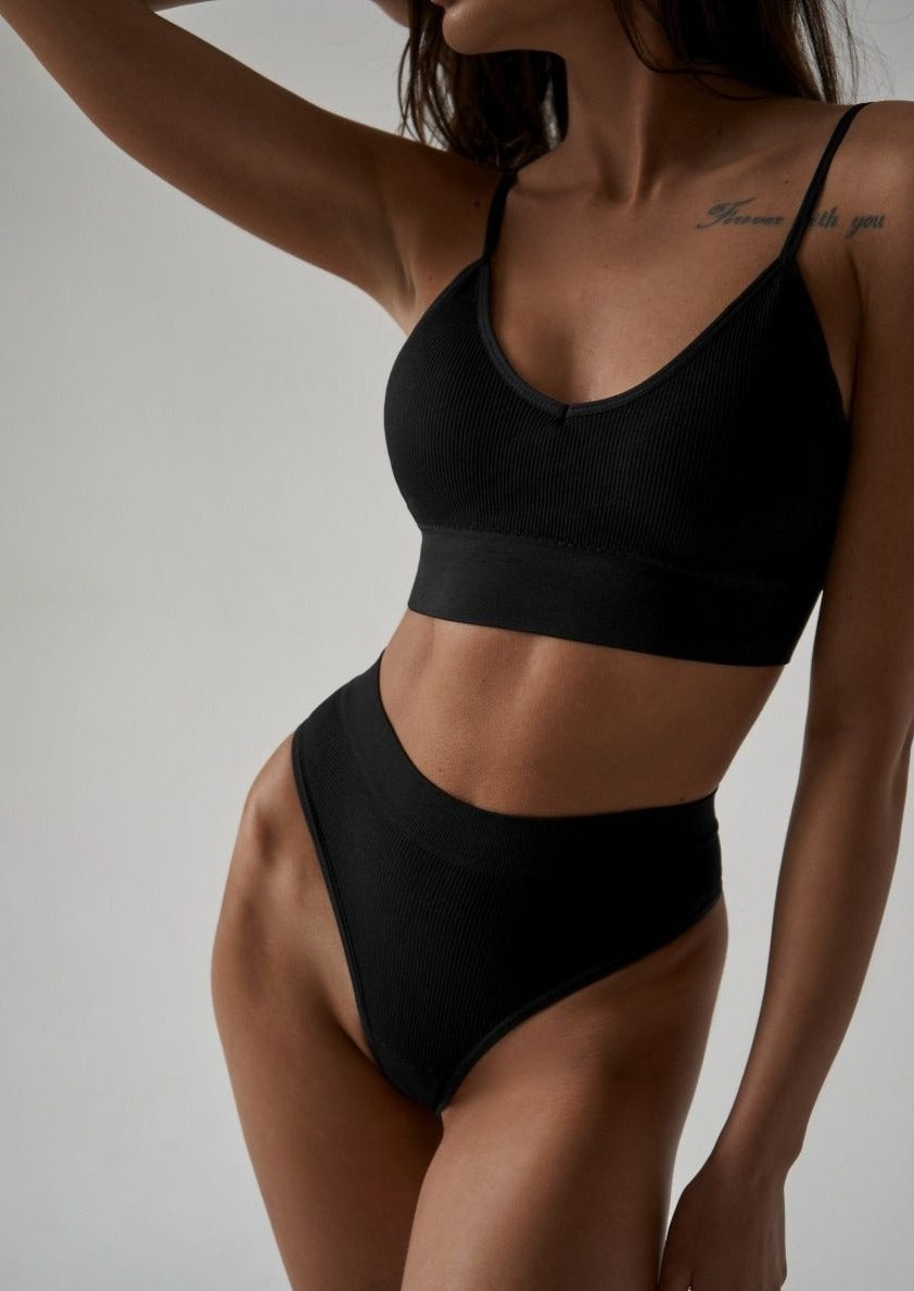 Underwear set - absolute comfort - Black - Marie